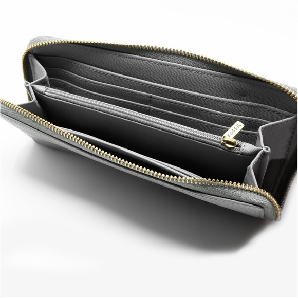 FOSSIL Pebbled Leather Zip Wallet with Large Tassel - Picture 9 of 11